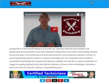 Tablet Screenshot of norwood-plumbing.com